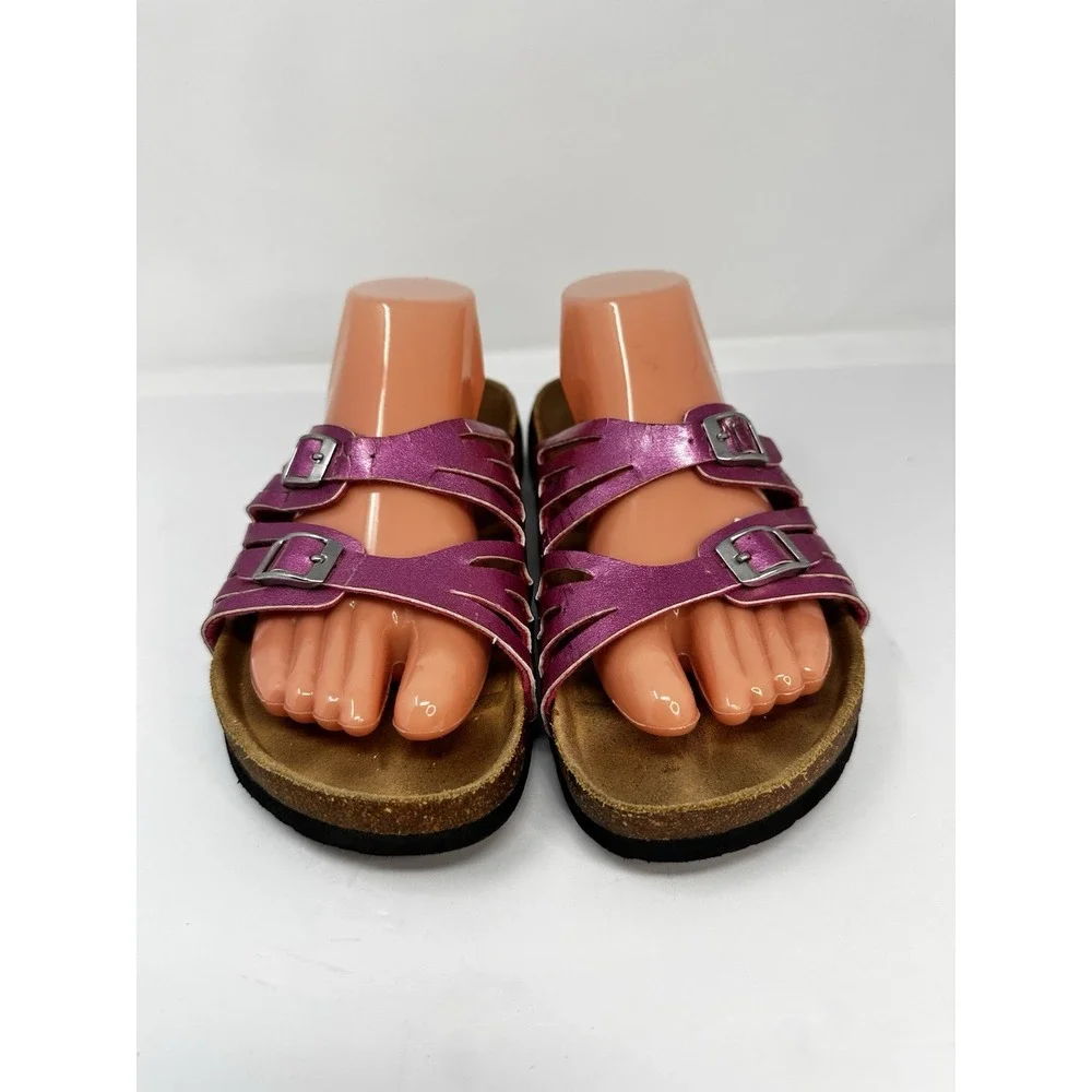 Birkenstock Betula Grenada Sandals Womens Sz 9 Pink Metallic Patent Leather